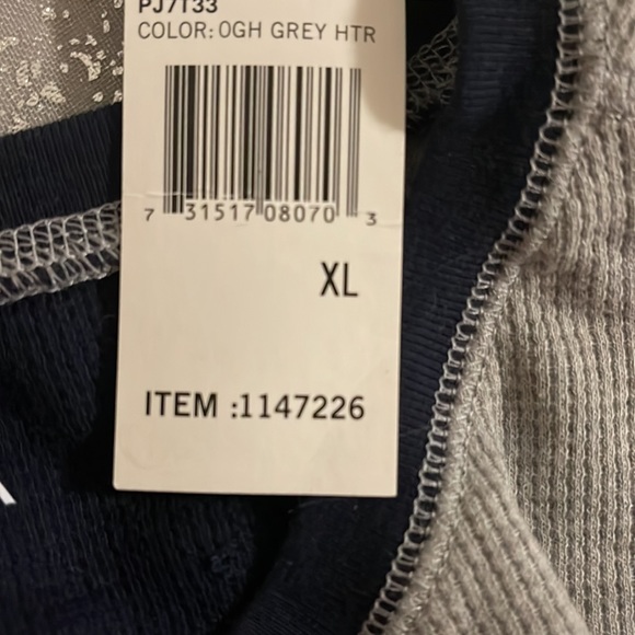 Náutica Sleepwear Long Sleeve Shirt Size XL Gray Color. - Picture 6 of 7